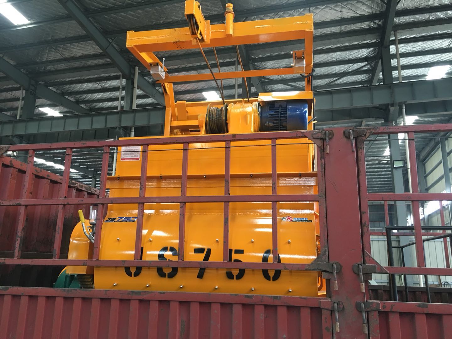 JS750強(qiáng)制式混凝土攪拌機(jī)試機(jī)達(dá)標(biāo)，發(fā)貨西安